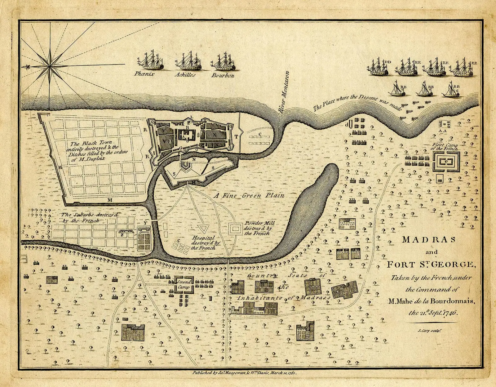 Map of Madras and Fort St. George