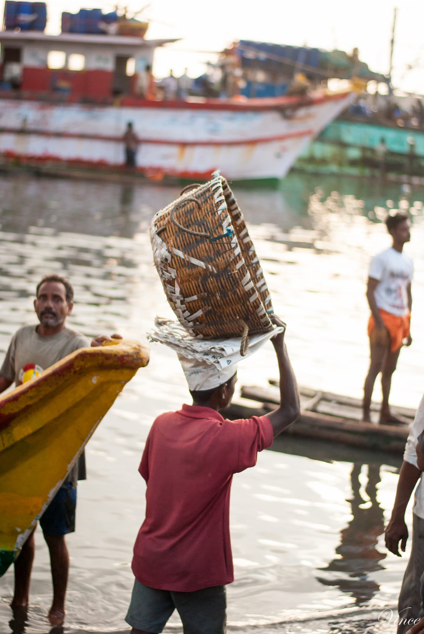 A fish vendor at the Royapuram fishing harbour. Workers across the supply chain joined the Kasimedu decision.