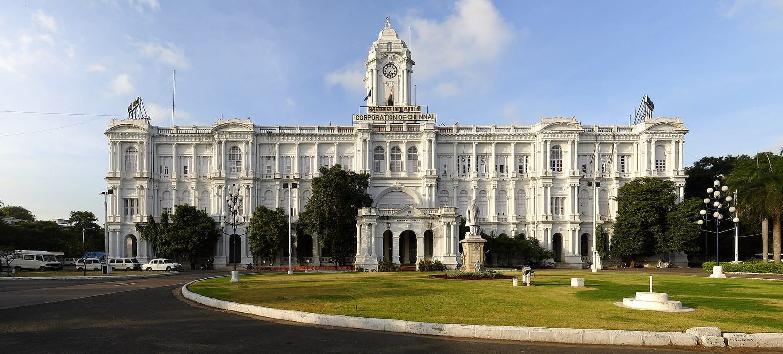 Ripon Building, Chennai, home of the Madras Corporation, where the Justice founders P. Theagaraya Chetty and T. M. Nair sat on the Corporation council.