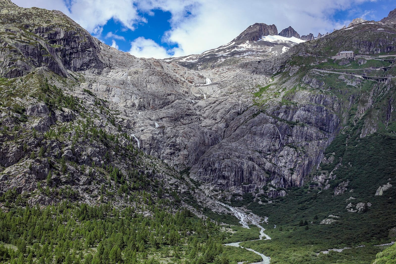 The Rhône Glacier in the Swiss Alps. Swiss glaciers released an estimated 2.2 trillion litres of meltwater between July and September.