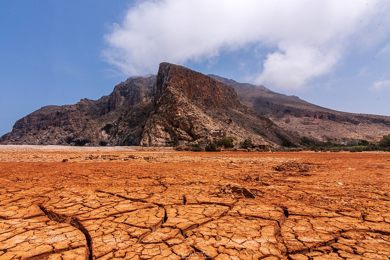 Cracked dry earth from a severe drought