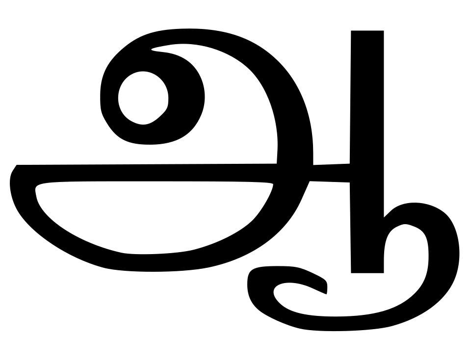 The Tamil alphabet