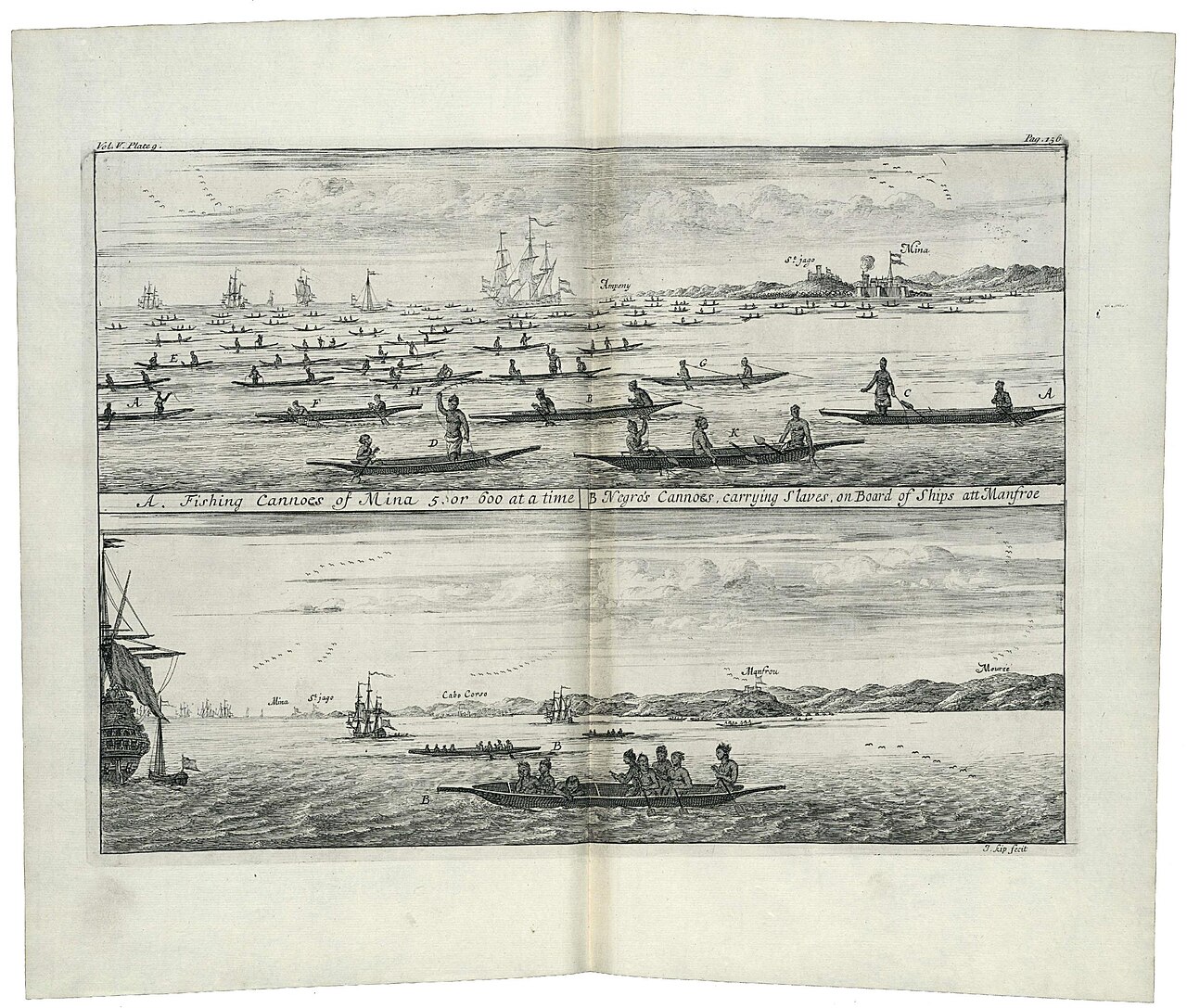Elmina, Gold Coast: enslaved people boarding a ship
