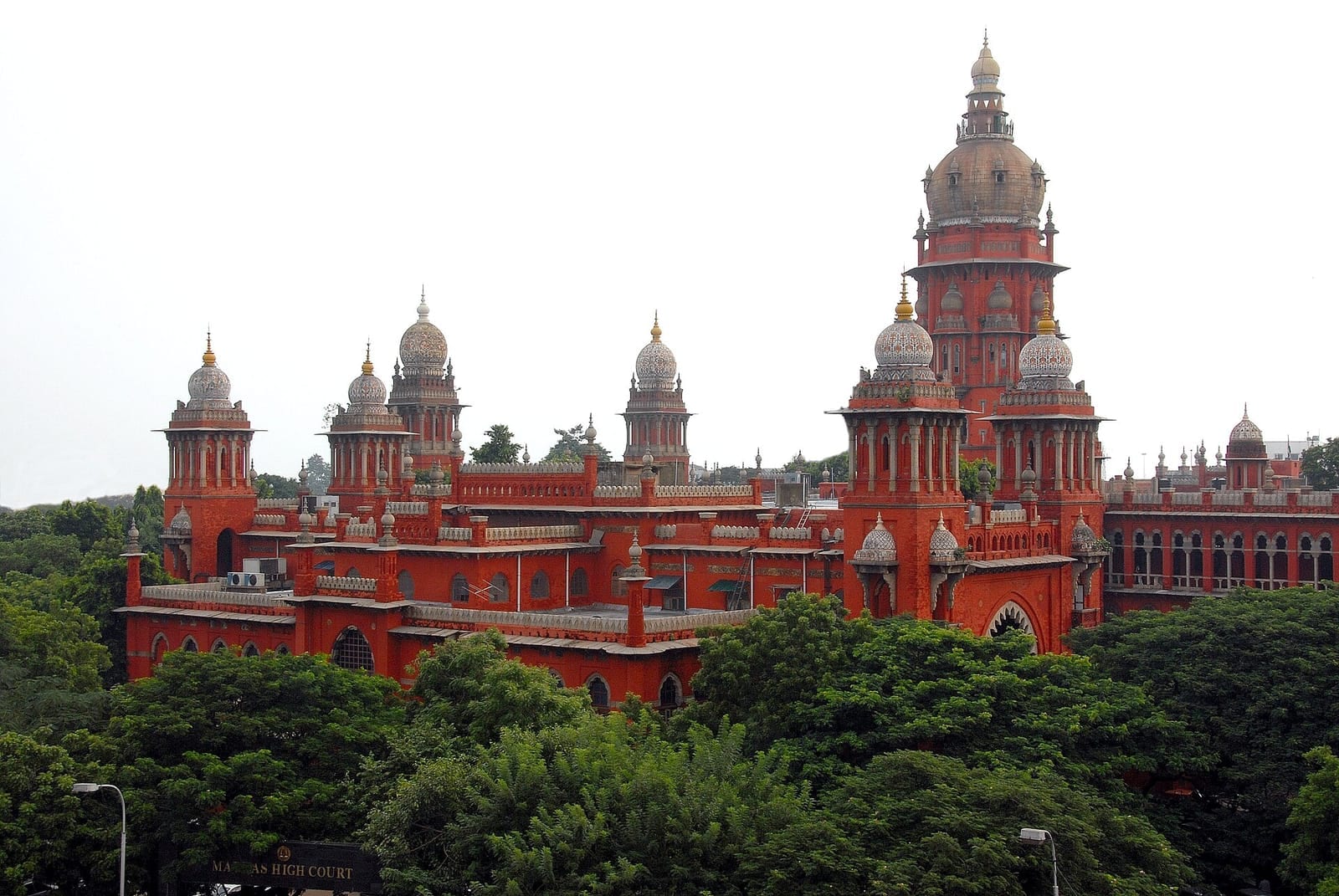 Madras High Court building in Chennai